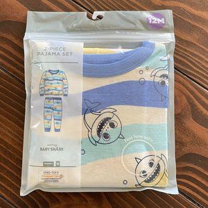 5/$20 NEW 2Pc 12M Baby Shark Pajama Set